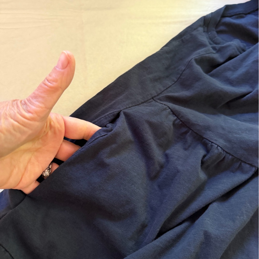 me and em Sleeveless Tiered Slub Maxi Dress navy blue - Picture 5 of 9